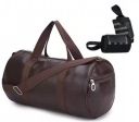 Raizex Combo Pack Of Pu-Leather Gym Bag Gym Duffel Bag With Shoulder Strap For Men's...