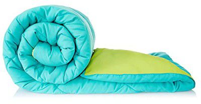 RajasthaniKart Microfiber Reversible Comforter, Single (Blue Green, 200 GSM)