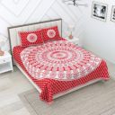 RajasthaniKart® Pure 100% Cotton Double Bed Sheet with 2 Pillow Covers...