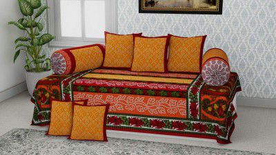 RajasthaniKart Traditional 6 Piece Diwan Set - 100% Cotton