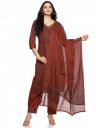 RAJMANDIRFABRICS Women's Cotton Hand Work Floral Printed Straight Kurta Pant With Dupatta Set...