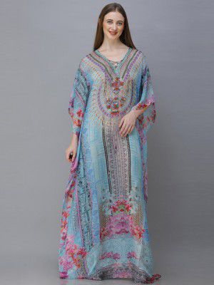 Rajoria Instyle Printed Georgette Kaftan Maxi Dress