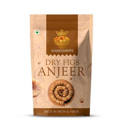 RAJWADIRIPE Premium Dried Figs (Anjeer), Rich in Fibre and Minerals, Fat-Free (1000GM)