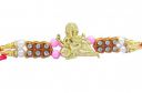 Rakhi Combo Of 2 Rakhi For Brother and Bhabhi Set/Premium Ganesh ji rakhi with designer Peacock rakhi/Bracelet Rakhi/Rakshabandhan Gift Card/Bhabhi Rakhi/ 2 /Pearls...