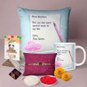 Rakshabandhan Gifts for Sister & Brother Special (Cushion Cover & Filler)(Combo Set)(RMCKRCG17)...