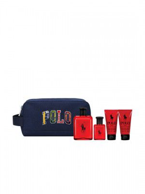 Ralph Lauren Men Polo Red Set - EDT 125ml & 40ml + Body Wash 50ml + After Shave Balm 50ml