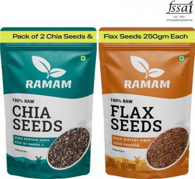 Ramam Chia & Flax Seeds Combo | (2 x 250 g)