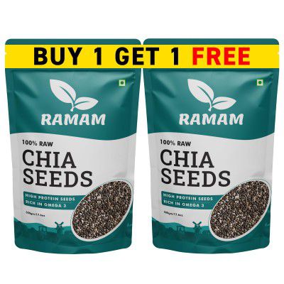 Ramam Chia seeds 1KG For Weight Management | (Pack of 2)