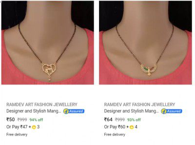 Ramdev Art Fashion Jewellery Mangalsutra starting at ₹50