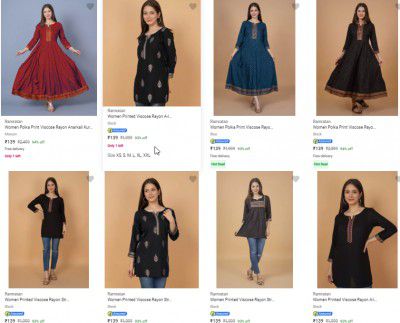 Ramratan Women's kurta Starts ₹139