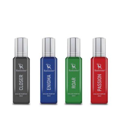 Ramsons Closer, Enigma, Roar & Passion Premium Eau De Parfum Gift Set For Men (Pack Of 4 X 20ml)