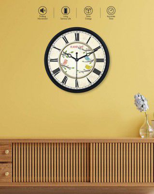 RANDOM Birds Print Round Wall Clock