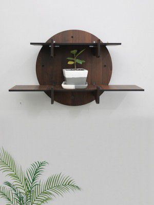 RANDOM Brown MDF Basic Wall Shelf