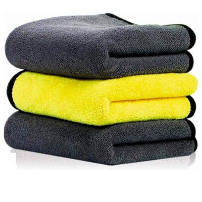 Random Color Multipurpose Microfiber 800 GSM Pack of 1-40cm x 30cm Cleaning Towel Microfibre Cloth Highly Absorbent Dust Towels for All Vehicles Bikes Cars Glass Kitchens - Multicolour