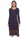 Rangriti Indigo Jacquard Straight Kurta...
