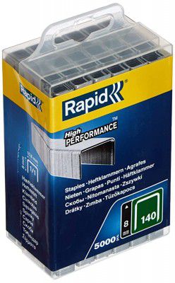 Rapid No. 140 Galvanized Flatwire Staples, 10 mm (Pack of 2000)