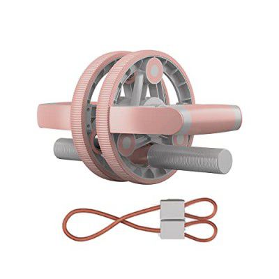 Rapidotzz Thick Adjustable Ab Roller | No Floor Damage | Wheel With Knee Mat | Multi-purpose Unisex Roller | Weight Loss Workout | Slip-Proof | Beginner Friendly | Excercise Manual