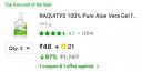 RAQUITYS 100% Pure Aloe Vera Gel (300 g)...
