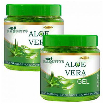 RAQUITYS 99% Pure Aloe Vera Gel - Ultimate for Skin and Hair - No Parabens, Silicones.  (220 g)