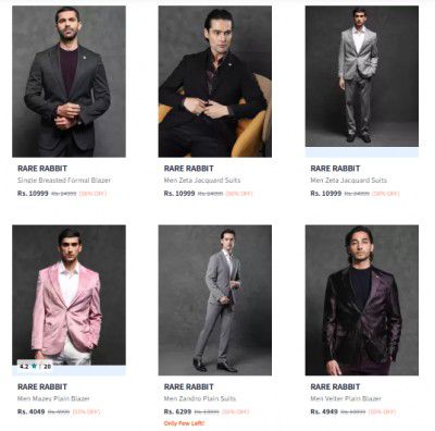 Myntra : Rare Rabbit Blazers Upto 56% Off | Starts At Rs 2319