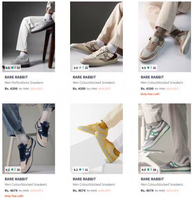 Myntra : Up to 65% OFF - Rare Rabbit Shoes For Men | Starts At Rs.1999
