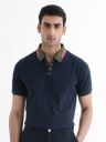 RARE RABBITMen Rique Polo Collar Solid T-Shirt...