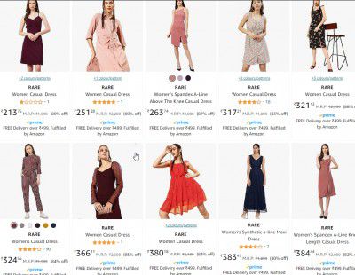 Upto 90% off on Rare Women Casual Dress