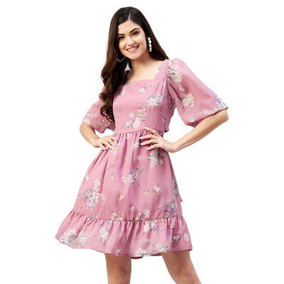 rare Women's Georgette Above The Knee Casual Dress