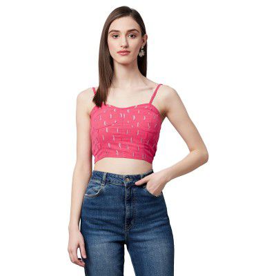 Rare Women's Polyester Slim Fit Sleeveless Blouse