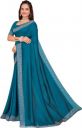 RARIND ENTERPRISE Temple Border Bollywood Georgette Saree (Light Blue)...