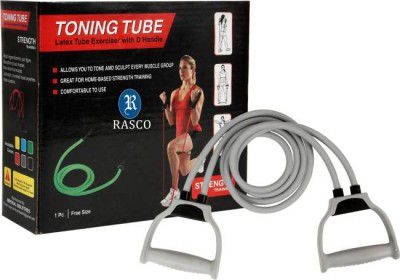 RASCO DOUBLE resistance band toning tube fitness pulling rope Resistance Tube