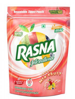 Rasna Insta Instant Drink Powder- Mixed Fruit 500g Pack of 5 - Get 2 Class Expert Coding Package worth Rs.1500/- from WhiteHat Jr with Rasna Pack