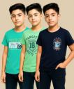 RASPY Boys Graphic Print Pure Cotton Regular T Shirt (Multicolor, Pack of 3)...