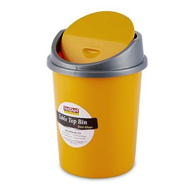 RATAN PLASTICWARE Euro Clean Table Top Small Mini Dustbin 