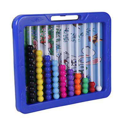 Ratna's Eductional Classic Counting Slate 2 in 1. Enhances Counting and Writing Skills and Helps Kids to Improve Their Vocabulary (Assorted Colors)