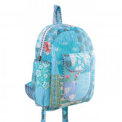 Ravaiyaa - Attitude is everything Cotton Quilted Unisex Backpack Patchwork Design Stylish Eco-Friendly Bag