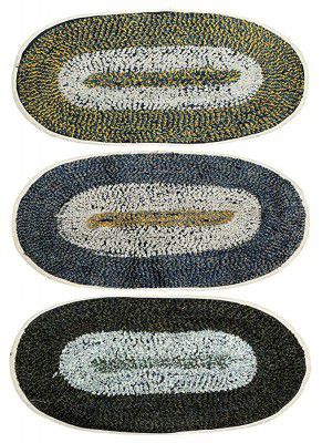Ravsan Cotton Door Mats Bathmats Size 40x60 cm Multi- Set 4 pc 