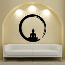 Rawpockets Decals ' Lord Buddha Enlightment ' Large Size Wall Sticker (Wall Coverage Area - Height 95 cms X Width 95 cms)(Pack of 1)...