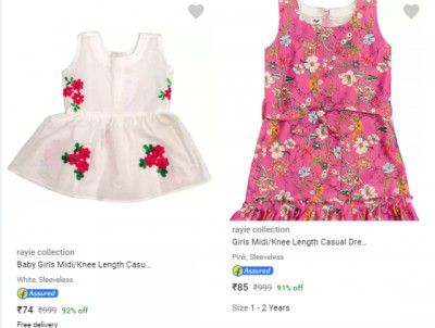 Rayie Collection Kids Dresses Upto 92% Off