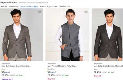 FLAT 72% OFF | RAYMOND BLAZERS FOR MEN'S