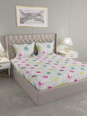 Raymond Home 120TC Cotton Multi 1 Bedsheet with 2 Pillow Covers