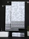 Raymond Home 550 GSM 100% Cotton Multicolor Set of 2 Bath Towel & 2 Hand Towel...
