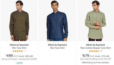 Raymond Men Kurta Upto 80%