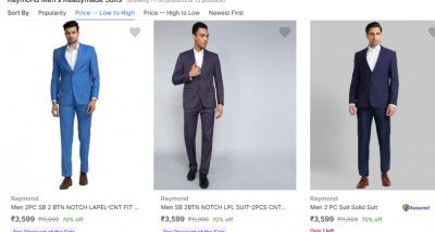 UP TO 71% OFF | Peter England Men's Readymade Suits