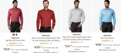 Flat 75% OFF Raymond Shirts | starts @499