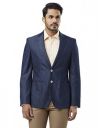 Raymond Solid Synthetic Dark Blue Slim Fit Notch Full Sleeve Blazer...