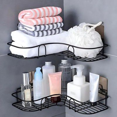 RAYMOX Wall Mounted Self-Adhesive Bathroom Corner 