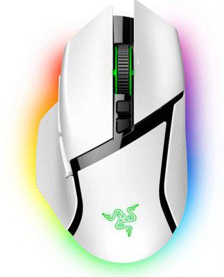 Razer Basilisk V3 Pro Customizable mouse HyperScroll Tilt Wheel -RZ01-04620200-R3A1 Wireless Ambidextrous Optical Gaming (White)