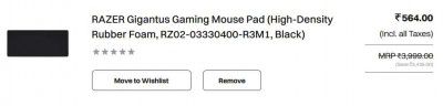 Croma Loot : RAZER Gigantus Gaming Mouse Pad 