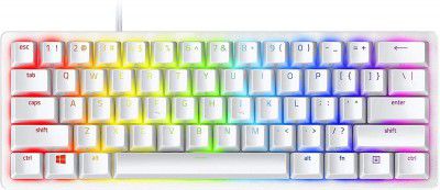 Razer Huntsman Mini - Mercury Edition - 60% Optical Gaming Keyboard (Clicky Purple Switch) - FRML Packaging